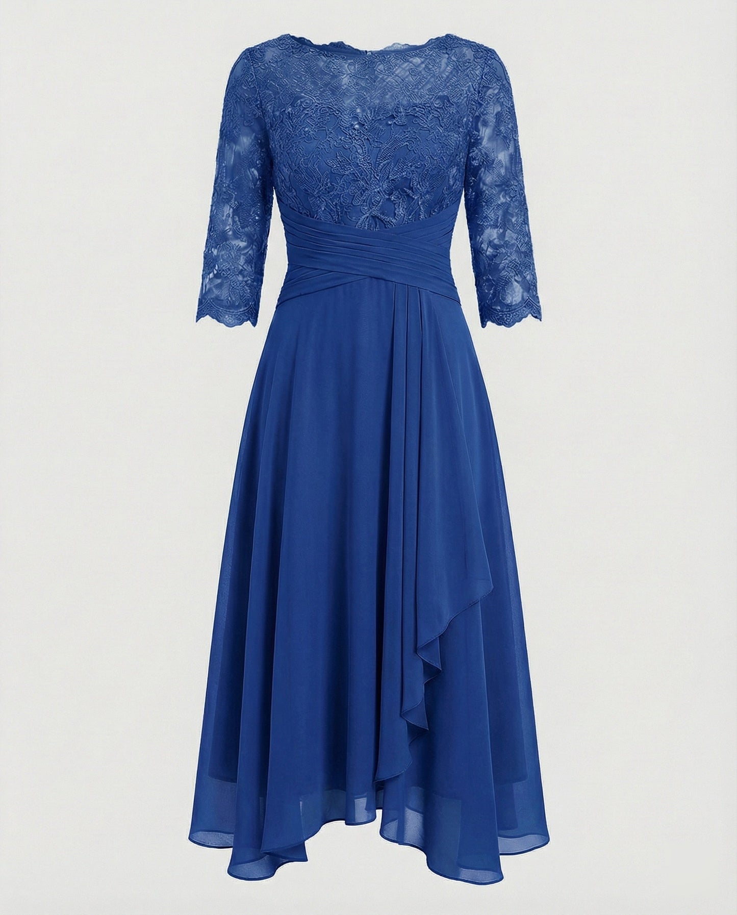 Damen Midi Abendkleid 3/4 Ärmel
