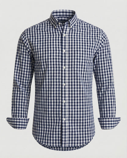 Herren Langarmhemd Flanell Kariert - Eveloria