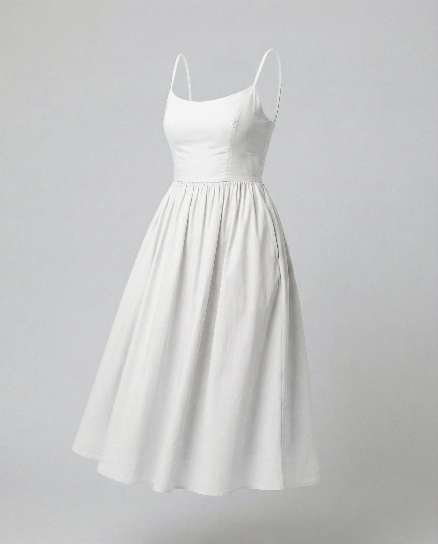 Eveloria Damenkleid Einfarbig U-Ausschnitt Strapsen