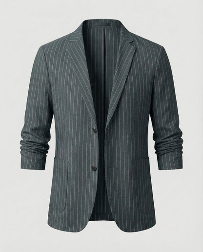 Herren Slim-Fit Sakko Nadelstreifen Sommer - Eveloria