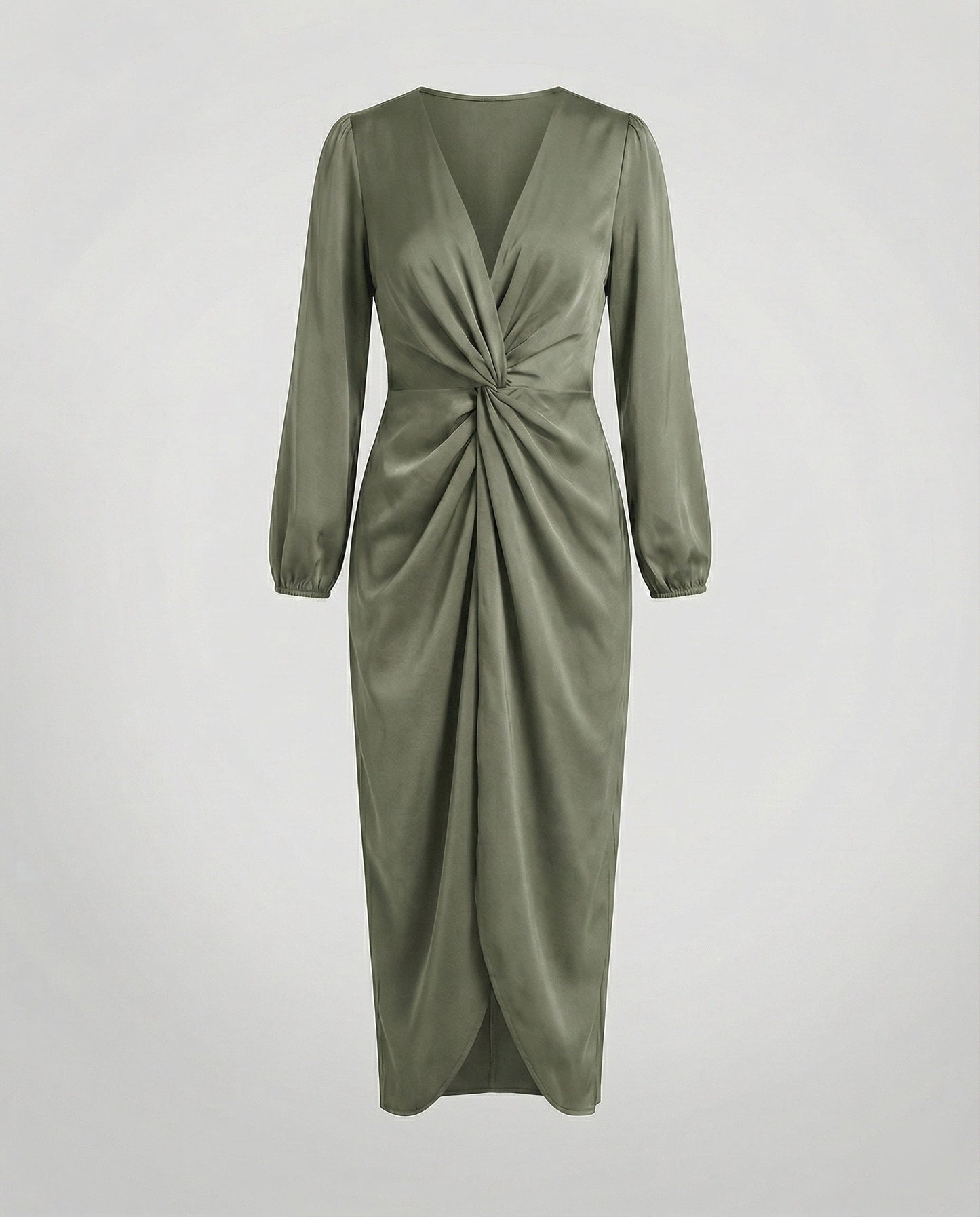 Elegantes Damen Wickelkleid Midi