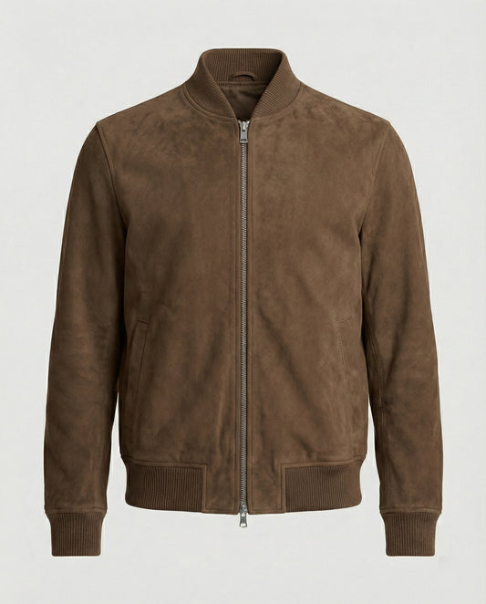 Herren Bomberjacke Lederoptik - Eveloria
