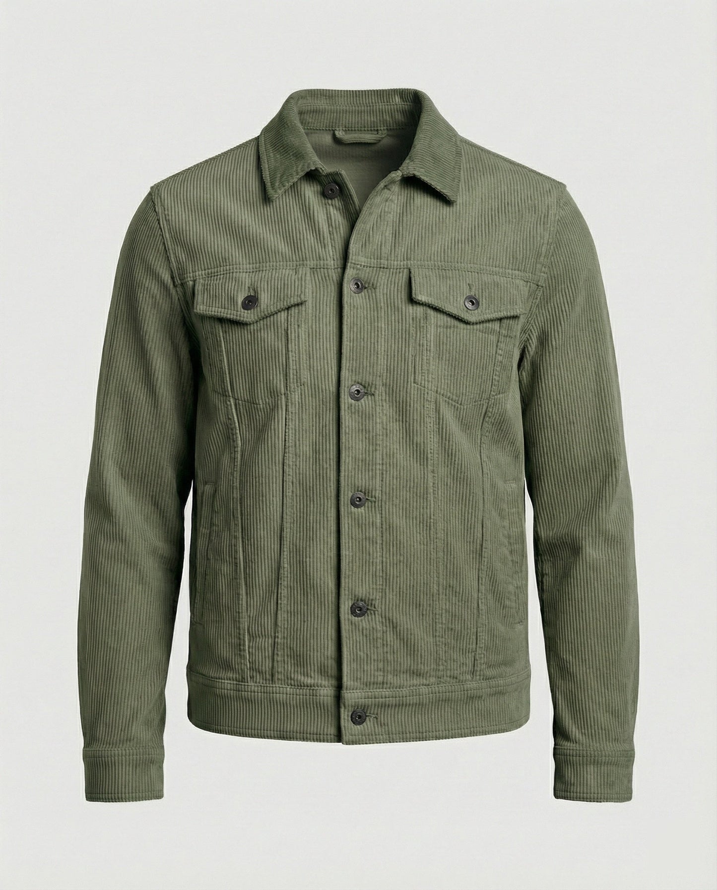 Herren Überhemdjacke Mit Druckknöpfen Baumwolle Blau