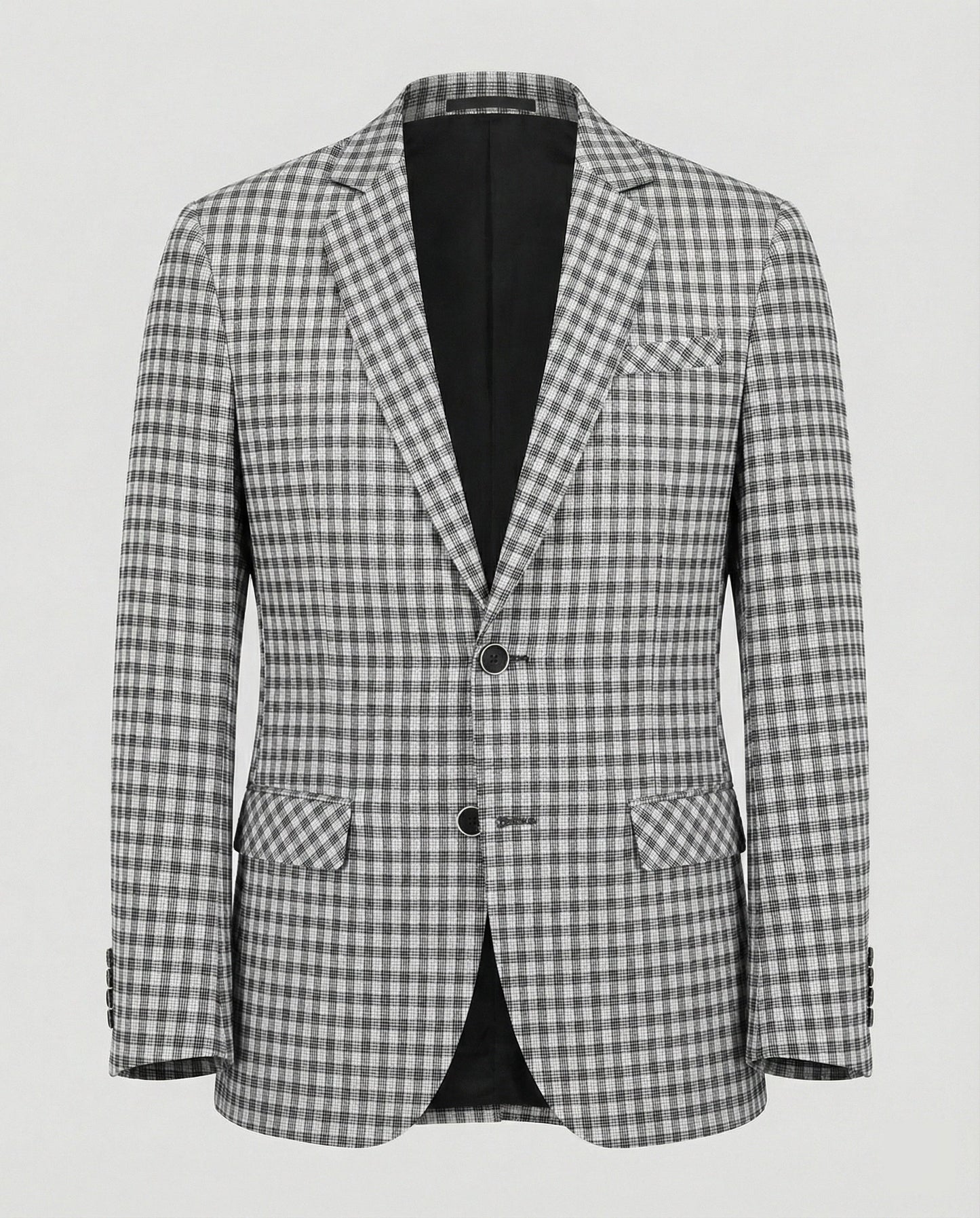 Herren Slim Fit Sakko Glencheck Einreiher - Eveloria