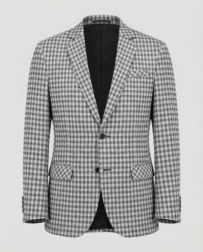 Herren Slim Fit Sakko Glencheck Einreiher - Eveloria