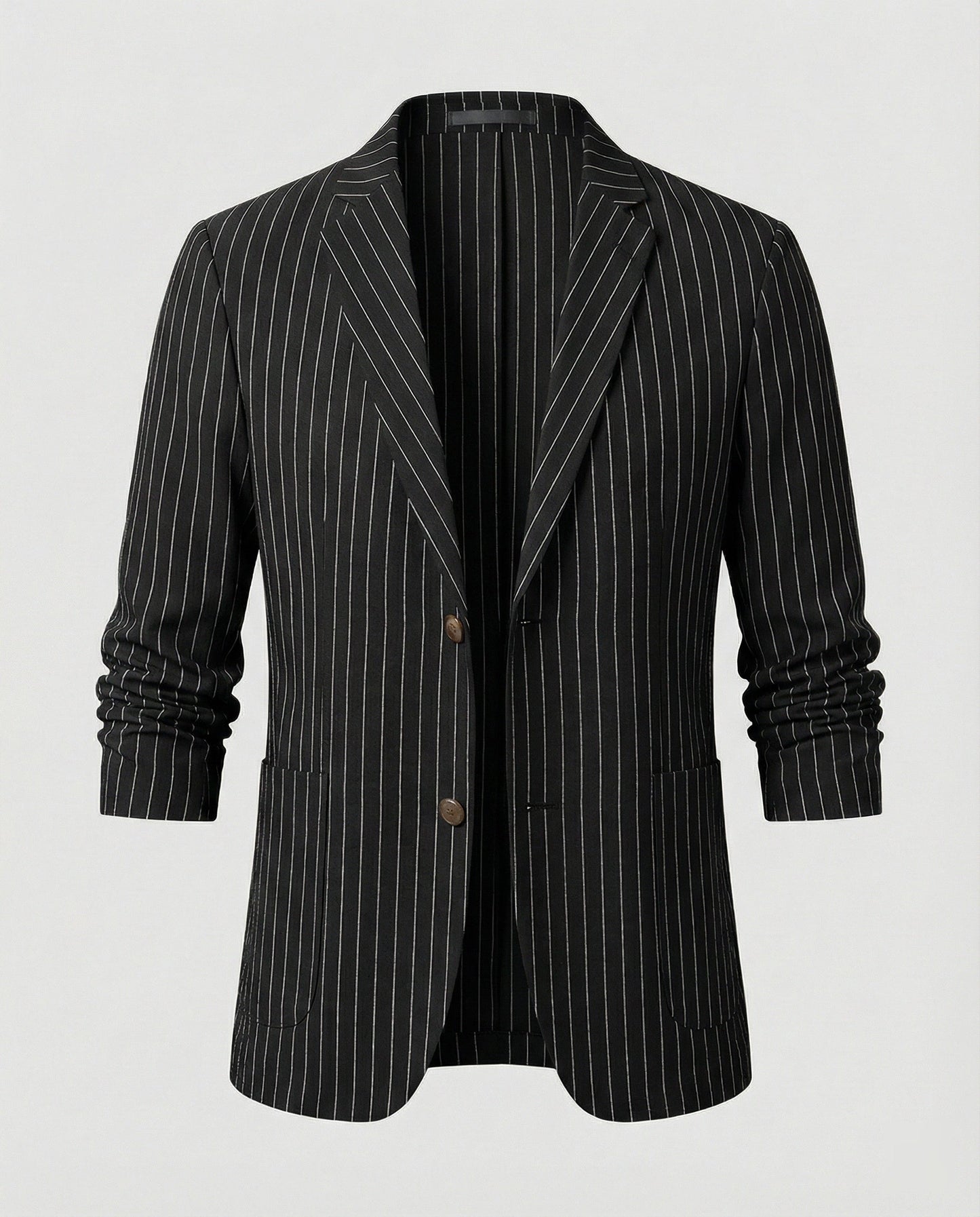 Herren Slim-Fit Sakko Nadelstreifen Sommer
