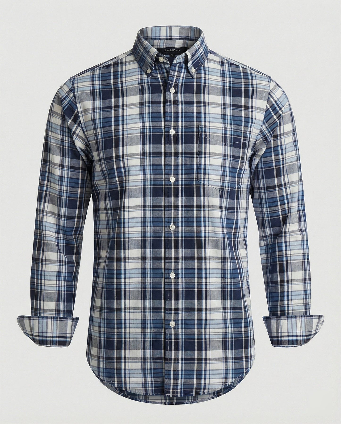 Herren Langarmhemd Flanell Kariert