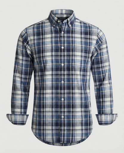 Herren Langarmhemd Flanell Kariert