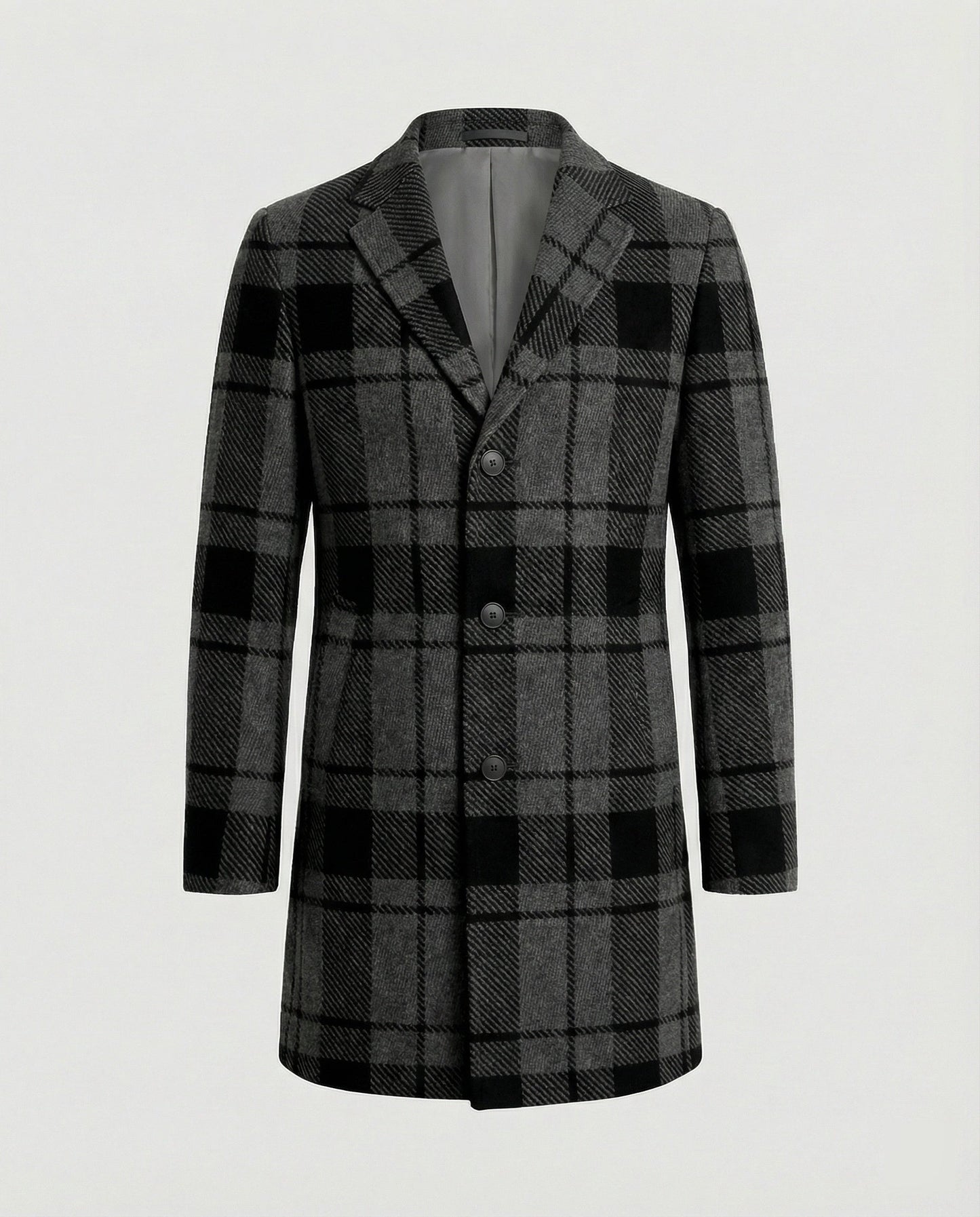 Herren Mantel Elegant Herbst Leder Braun