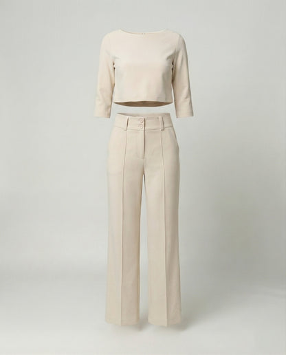 Damen Herbst Hosenset Tailliert