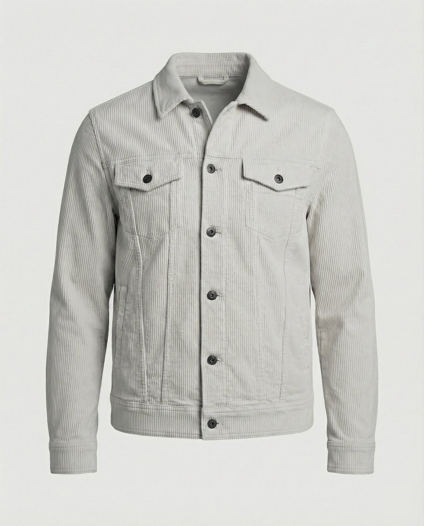 Herren Überhemdjacke Mit Druckknöpfen Baumwolle Blau