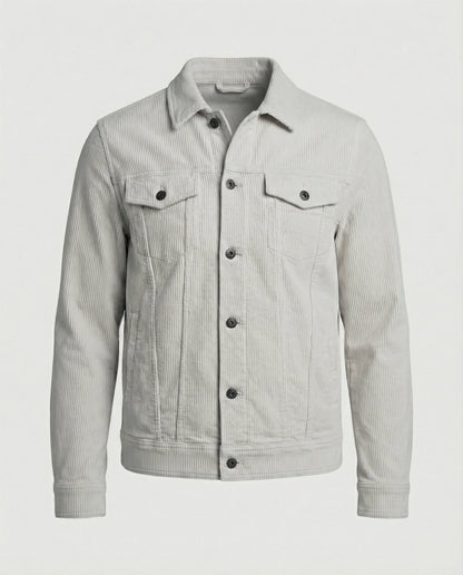 Herren Überhemdjacke Mit Druckknöpfen Baumwolle Blau