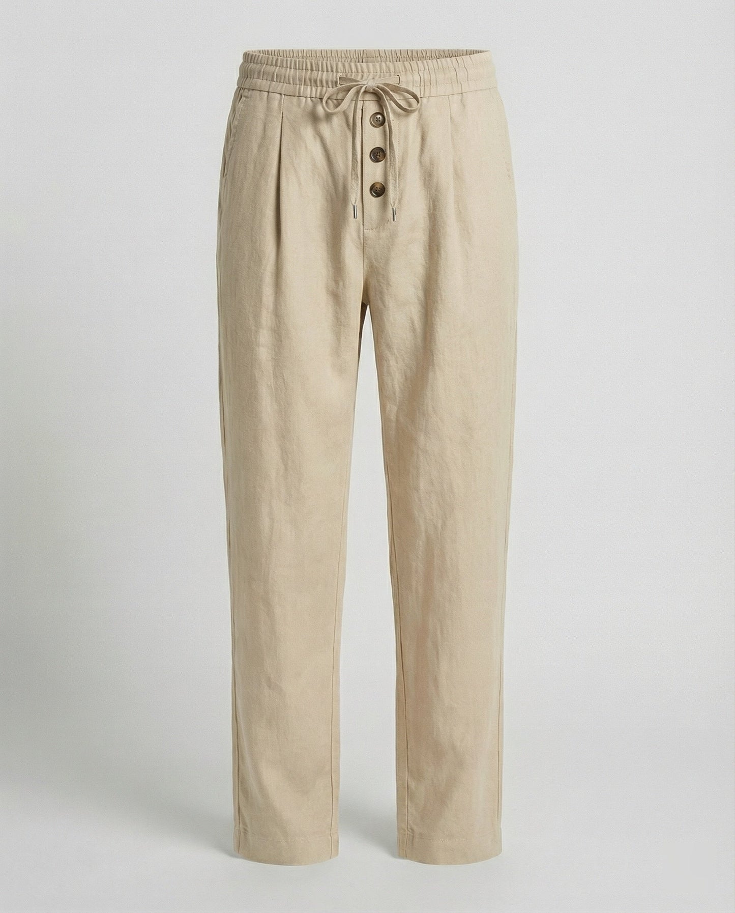 Herren Leinenhose Atmungsaktiv Leicht Beige