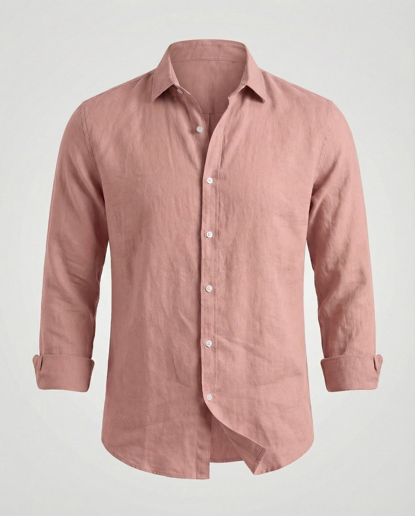 Herren Leinenhemd Kentkragen Sommer