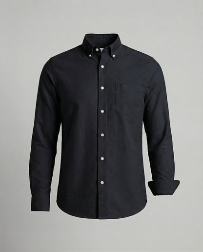 Herren Slim Fit Oxfordhemd Baumwolle Weiß