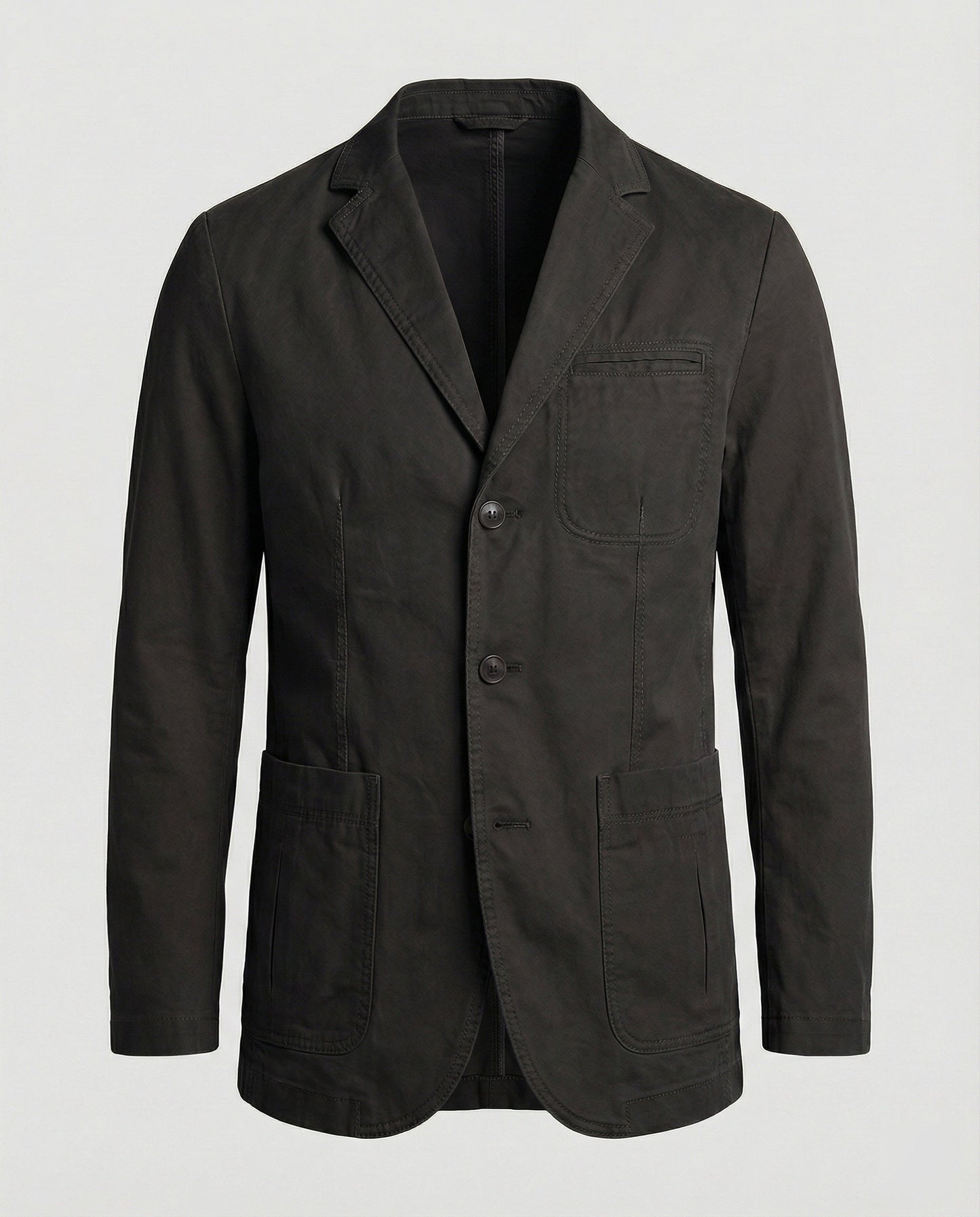 Herren Blazer Baumwolle Leger Blau