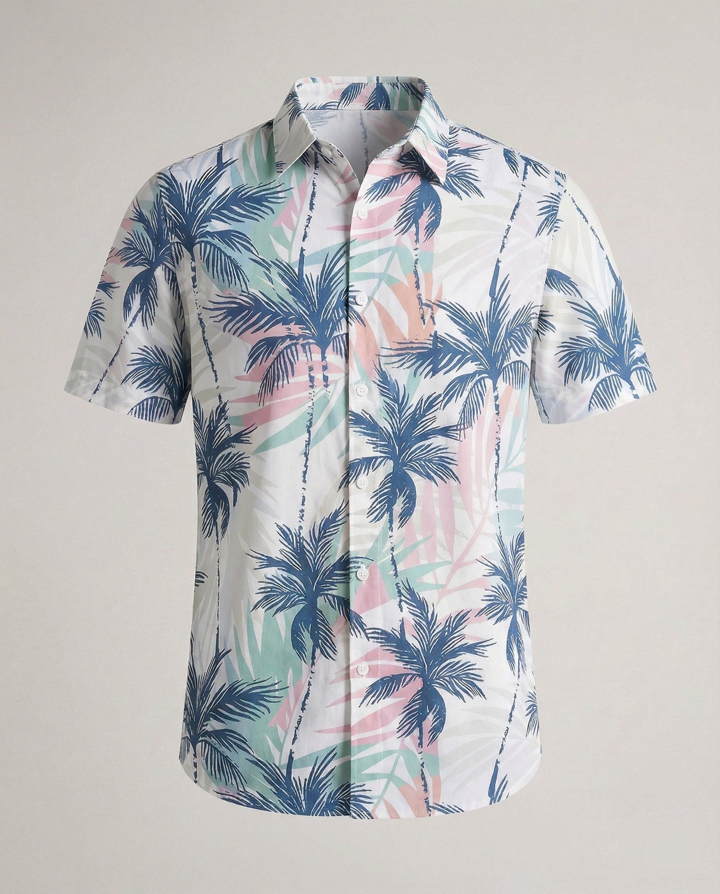 Herren Kurzarmhemd Hawaii Viskose