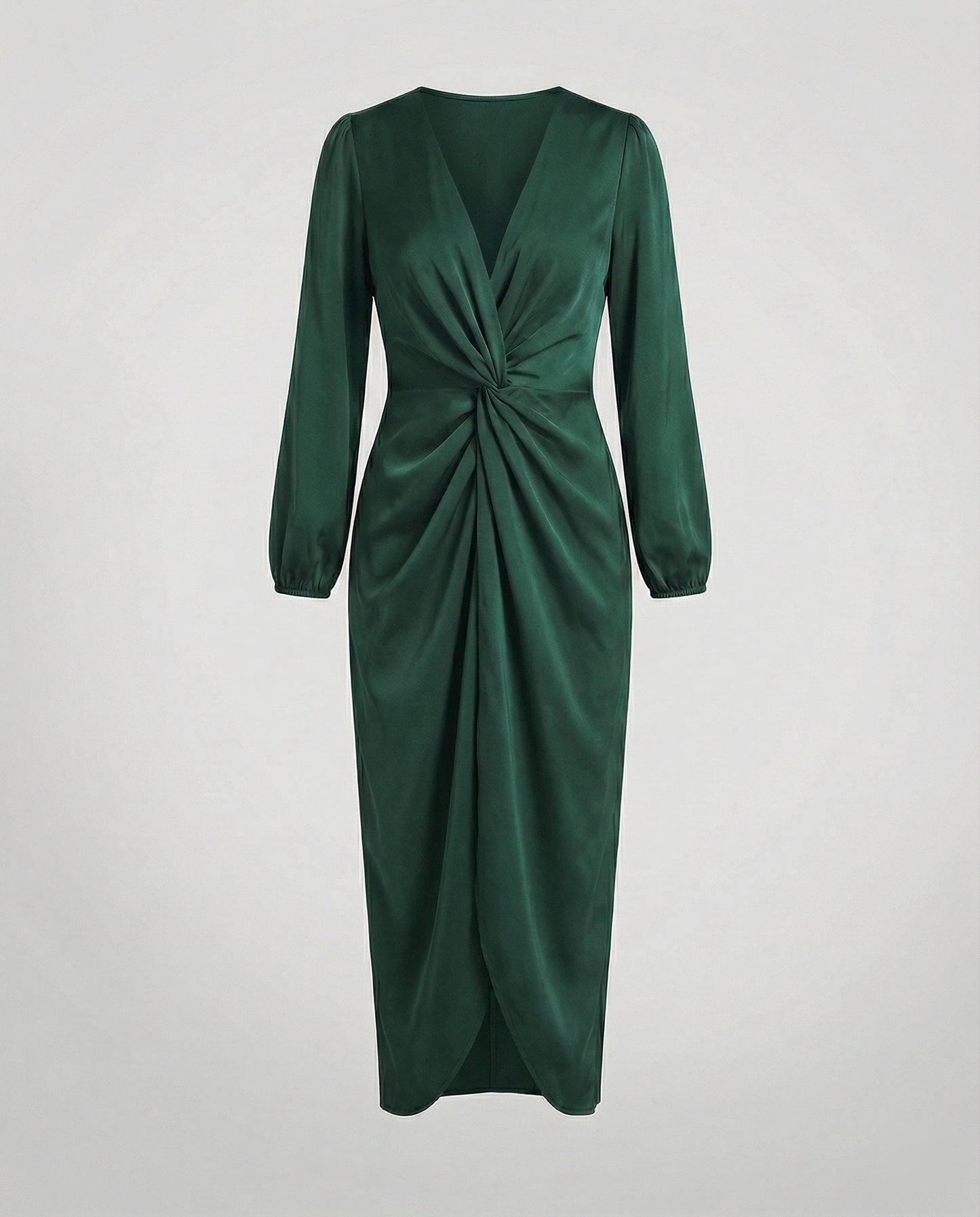 Elegantes Damen Wickelkleid Midi
