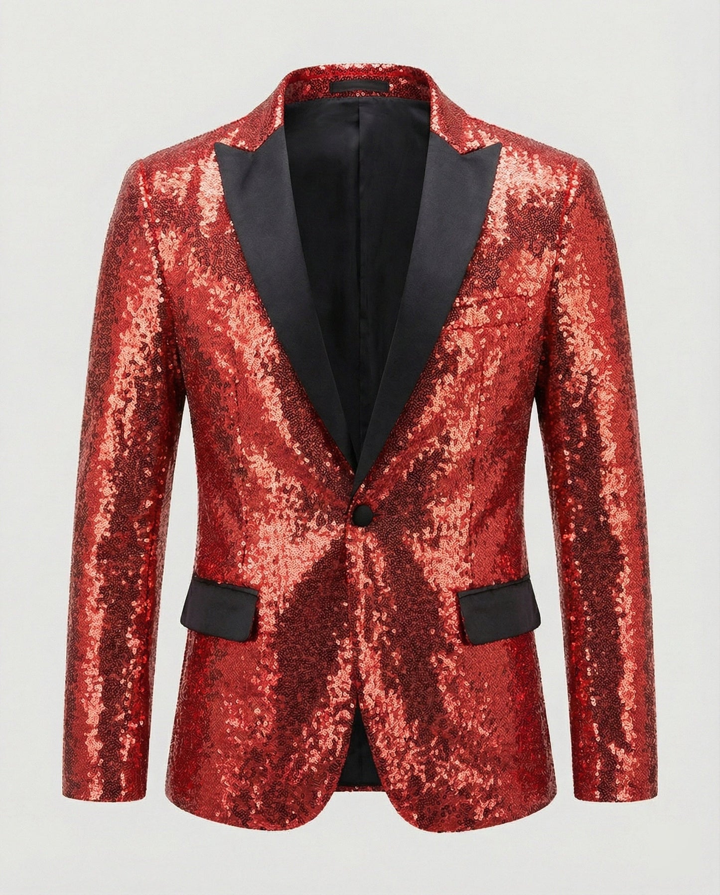 Herren Blazer Pailletten Glänzend