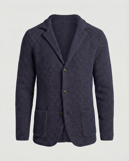 Herren Strickblazer Reverskragen