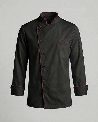 Herren Kochjacke Kontrast Elegant