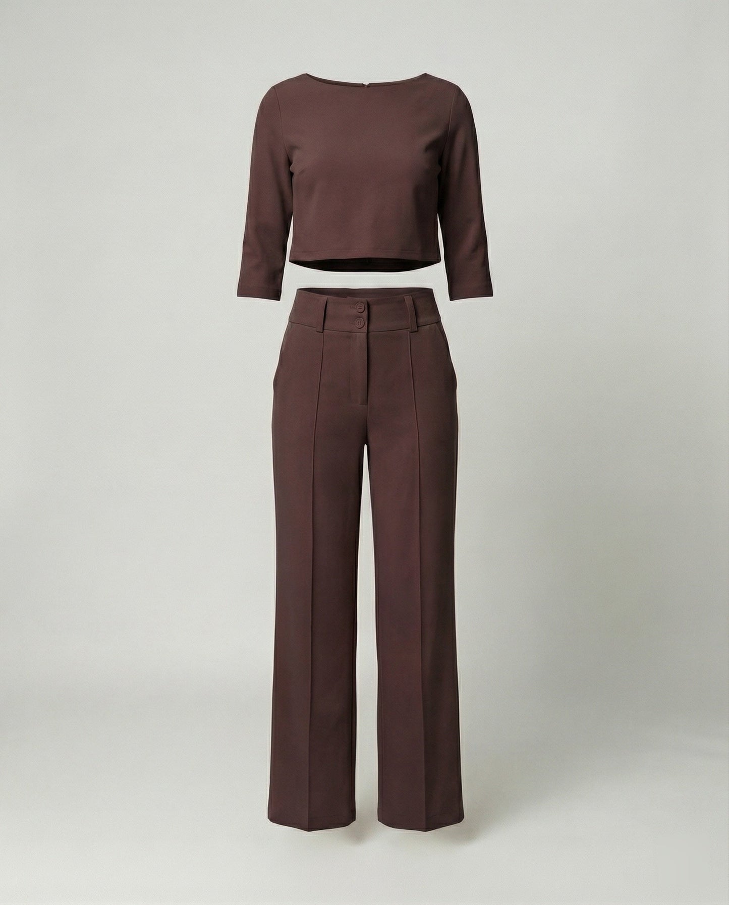 Damen Herbst Hosenset Tailliert