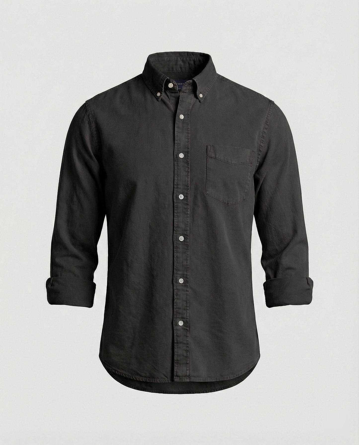 Herren Oxfordhemd Button Down Baumwolle Weiß