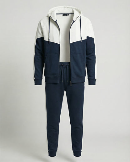 Herren Jogginganzug Reißverschlussjacke Baumwolle