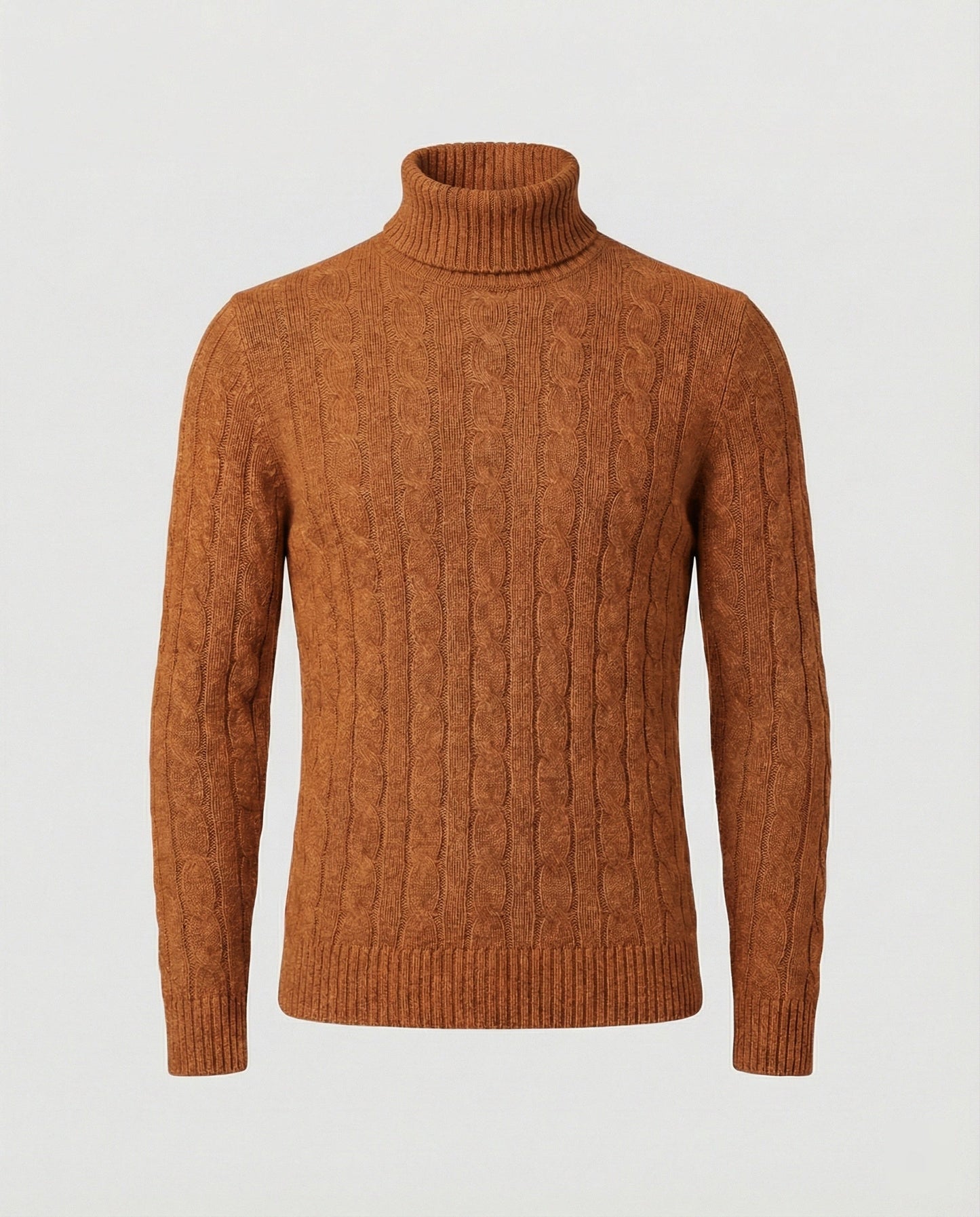 Herren Rollkragenpullover Rippmuster