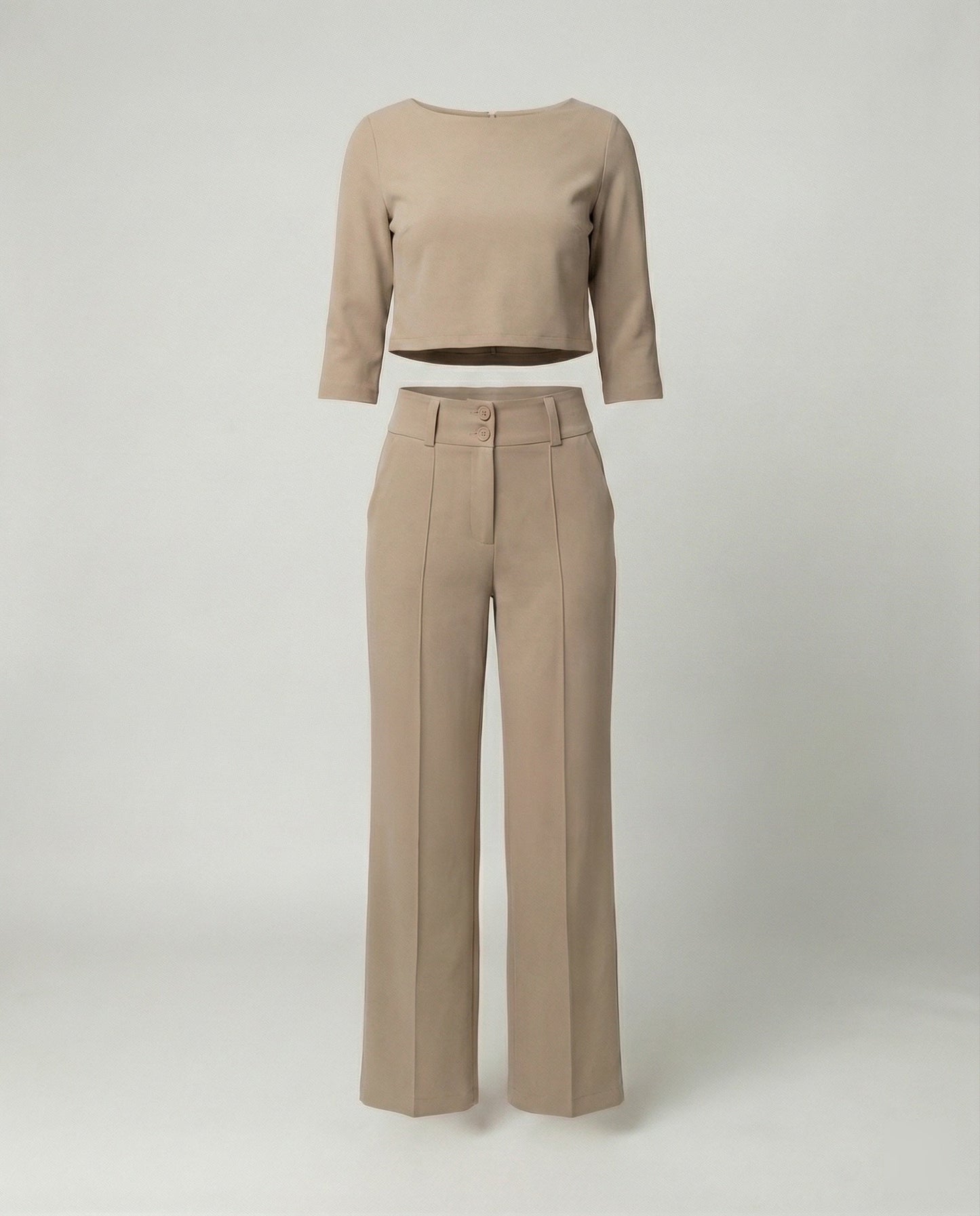 Damen Herbst Hosenset Tailliert