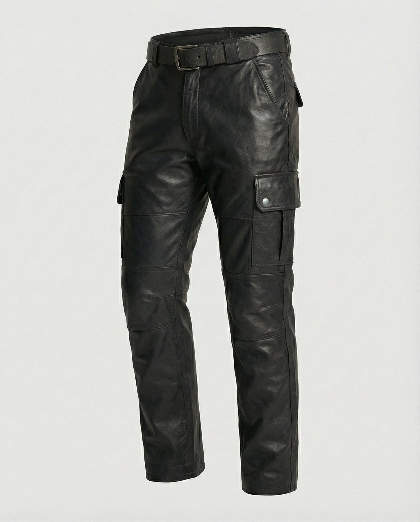 Herren Lederhose Cargo-Style mit Taschen