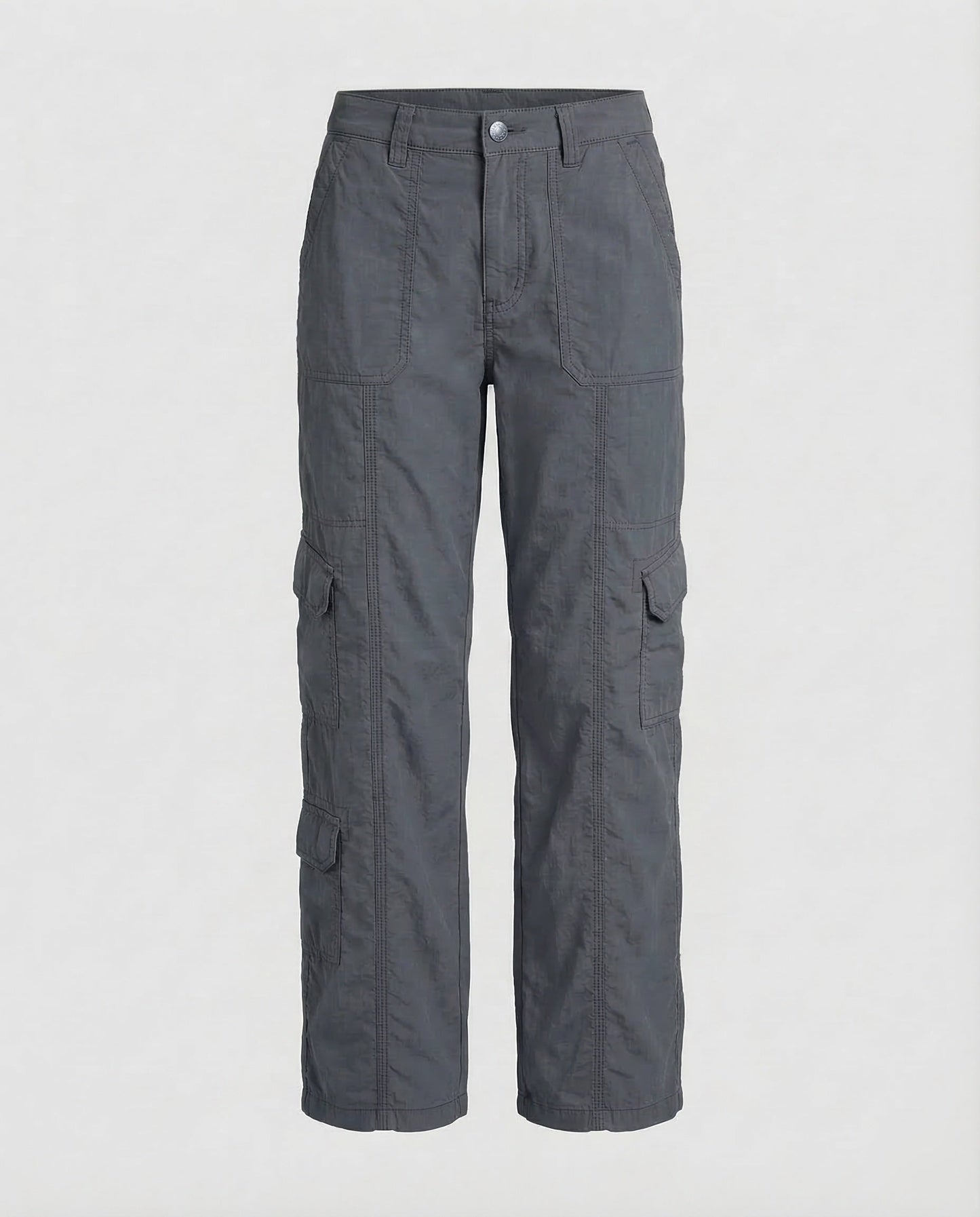 Damen Cargohose Tiefes Bein Ziernähte