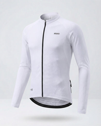 Herren Langarm Fahrradtrikot Mit Rückentaschen