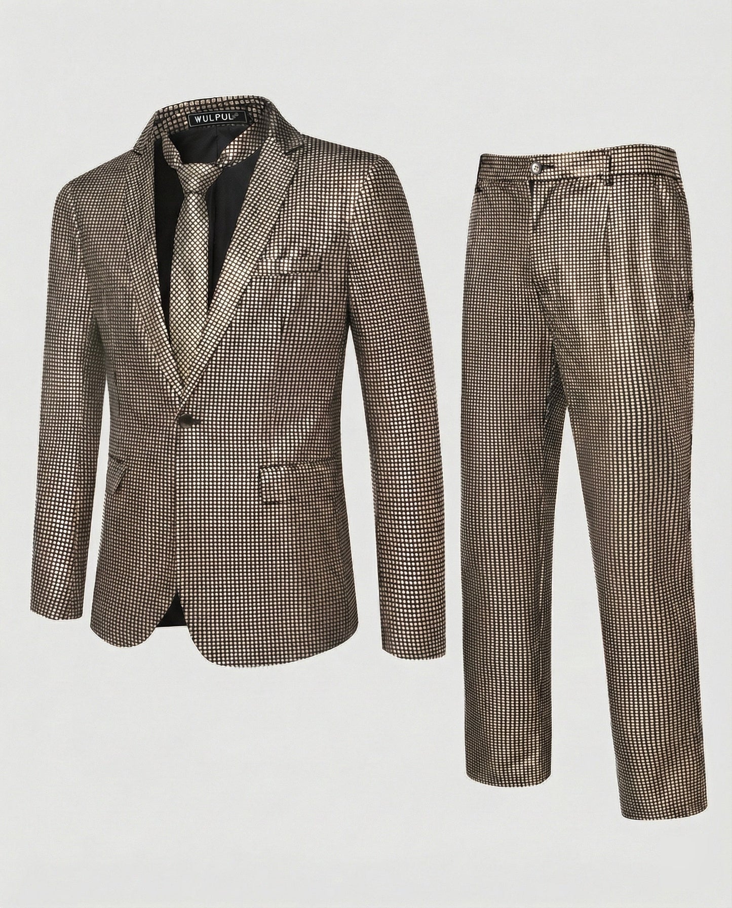 Herren Abendanzug Slim Fit Glanzmuster