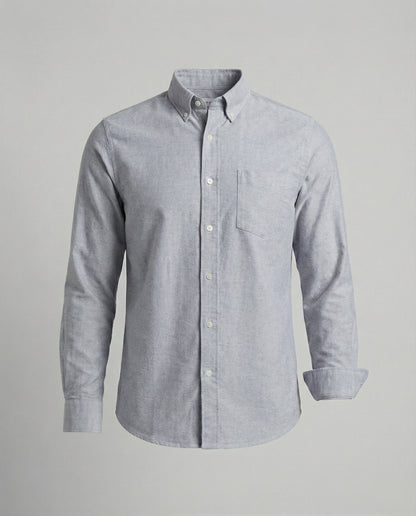 Herren Slim Fit Oxfordhemd Baumwolle Weiß