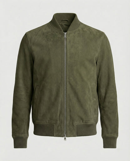 Herren Bomberjacke Lederoptik