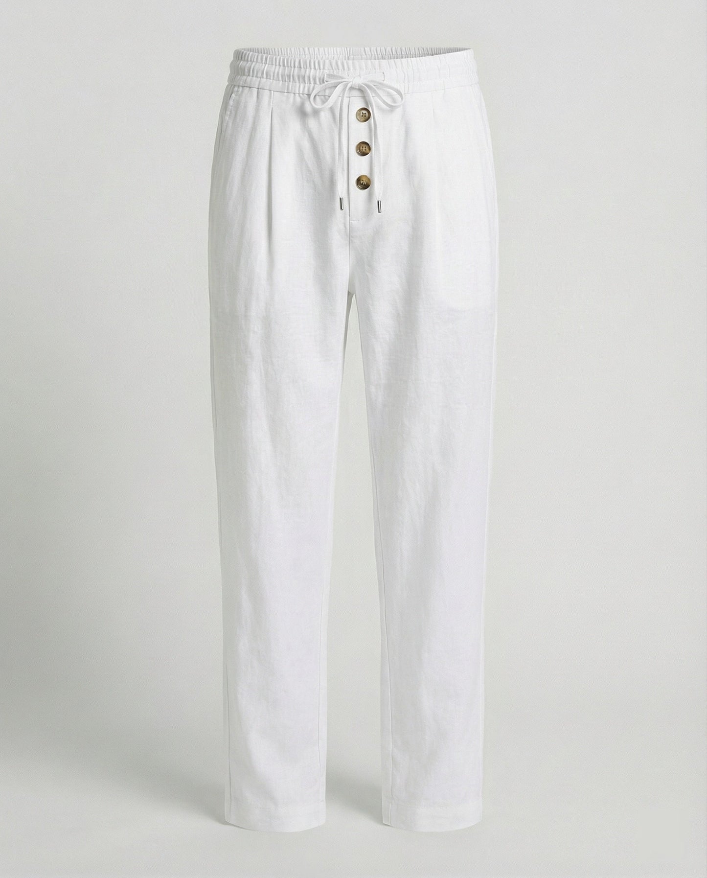Herren Leinenhose Atmungsaktiv Leicht Beige