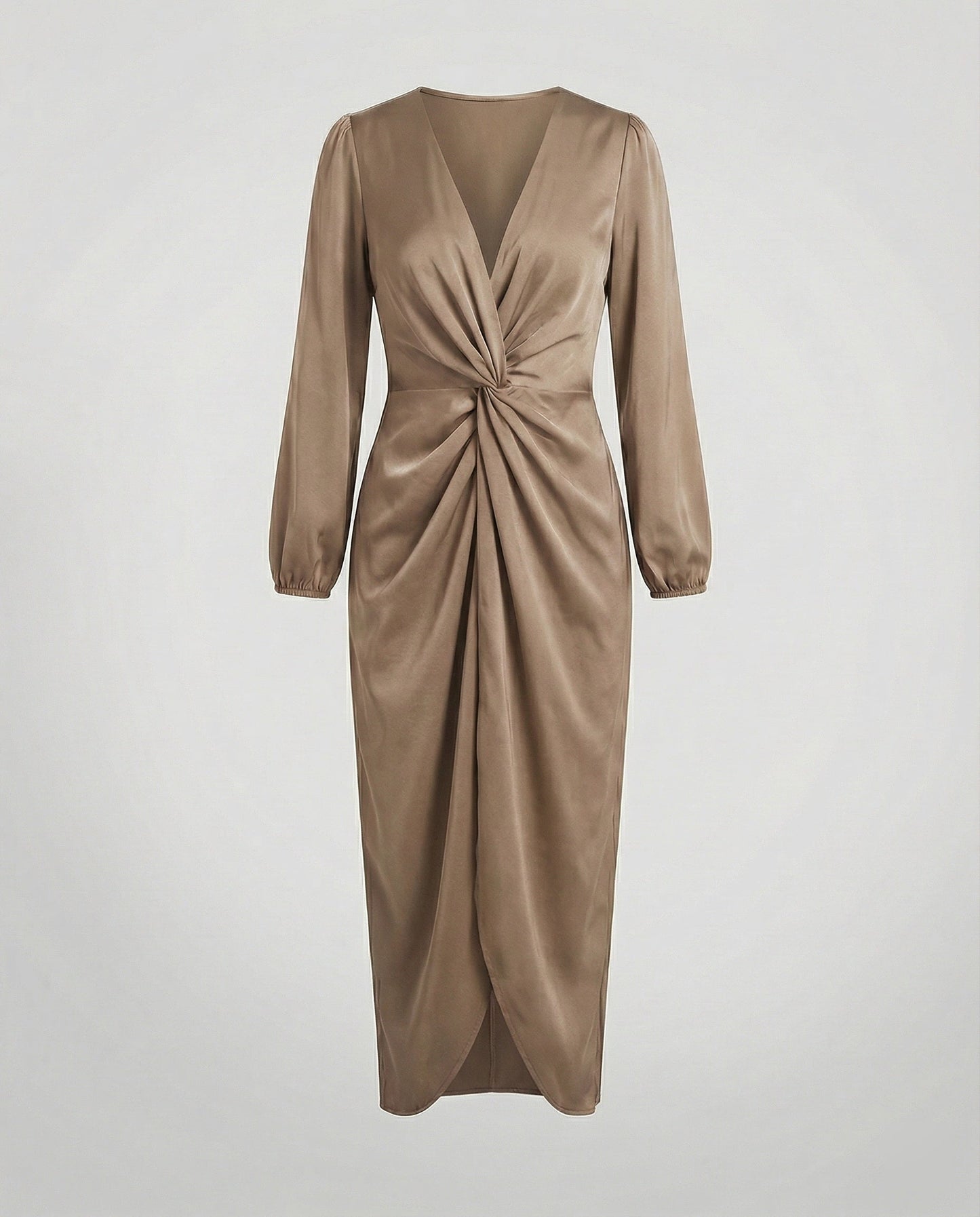 Elegantes Damen Wickelkleid Midi
