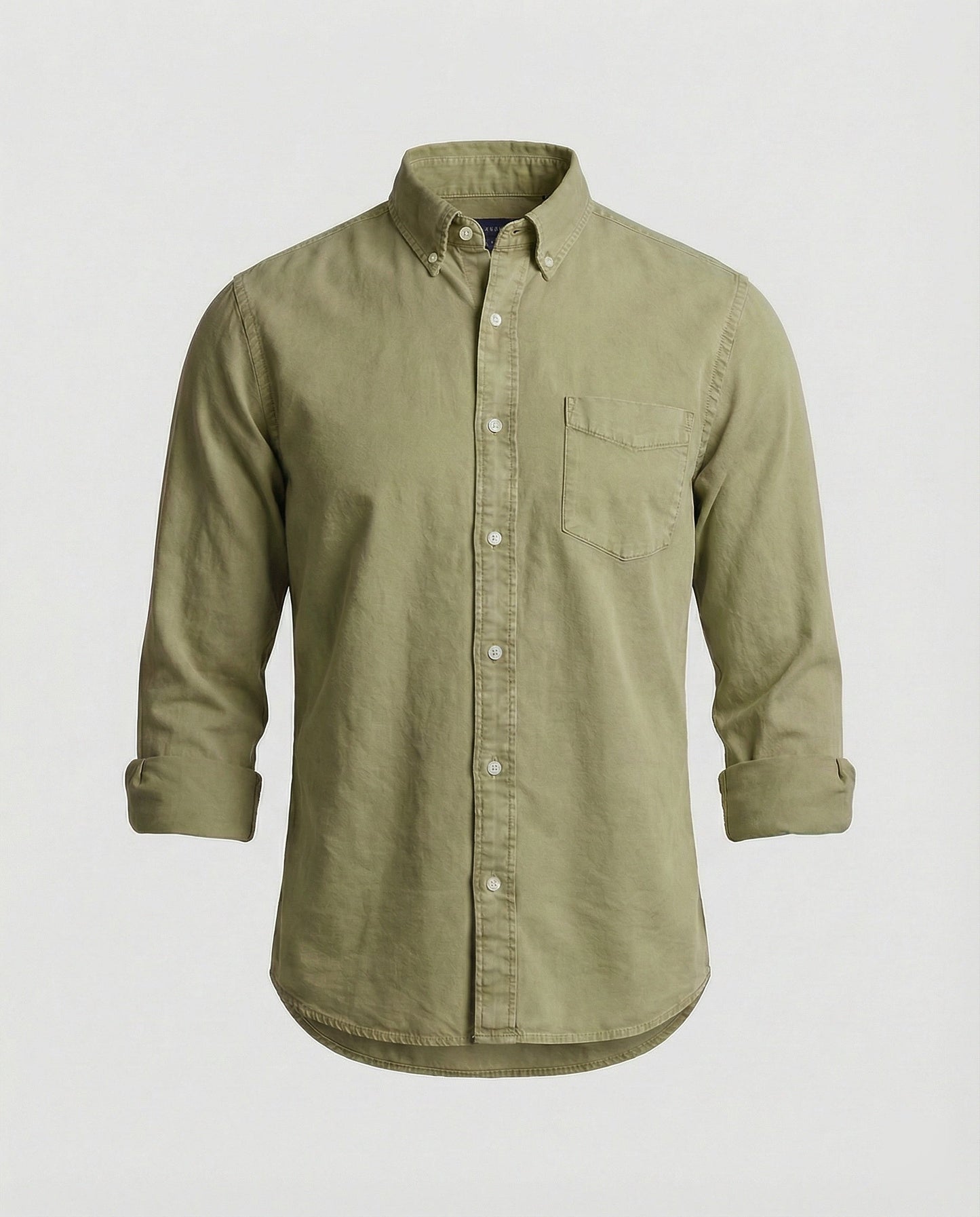 Herren Oxfordhemd Button Down Baumwolle Weiß
