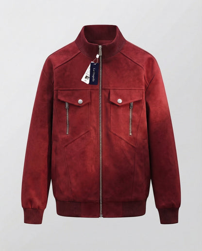 Herren Velour Bomberjacke Locker