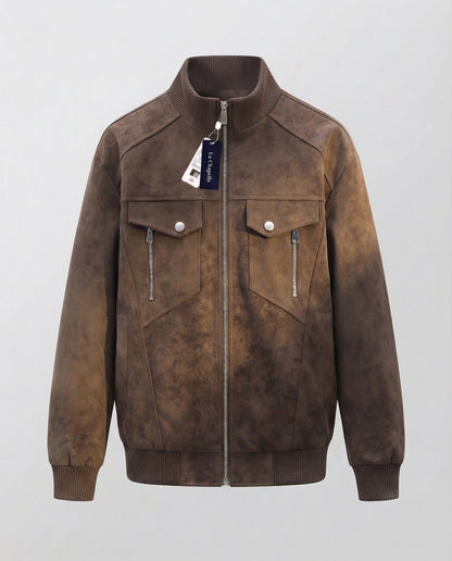 Herren Velour Bomberjacke Locker