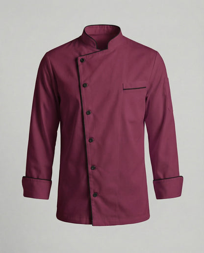 Herren Kochjacke Kontrast Elegant