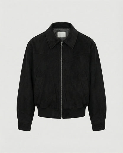 Herren Bomberjacke Veloursleder