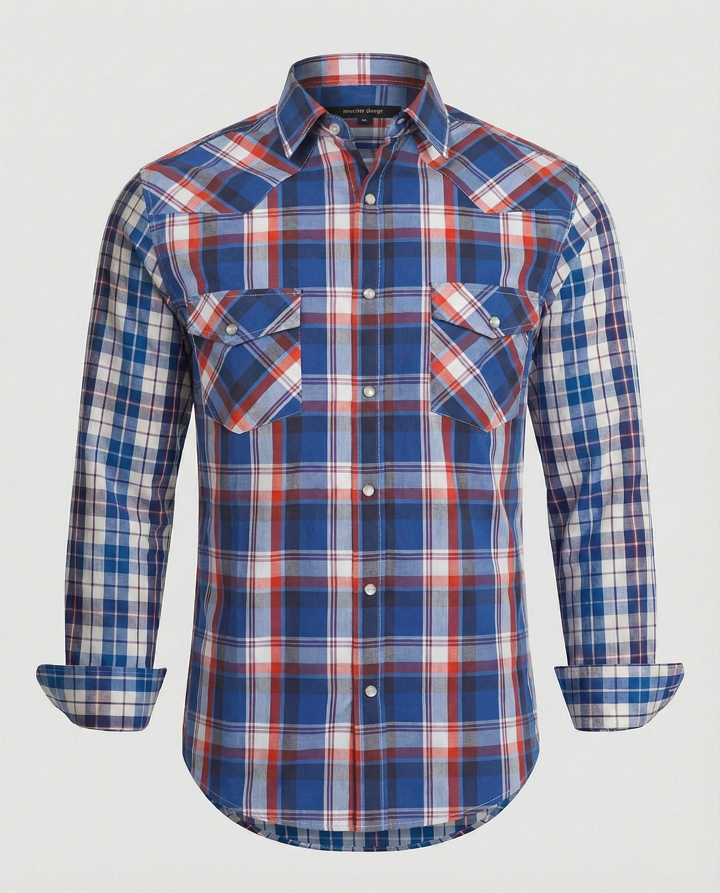 Herren Langarmhemd Flanell Kariert
