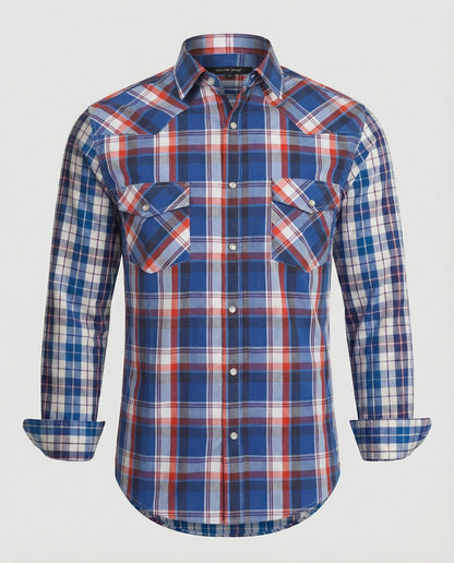 Herren Langarmhemd Flanell Kariert
