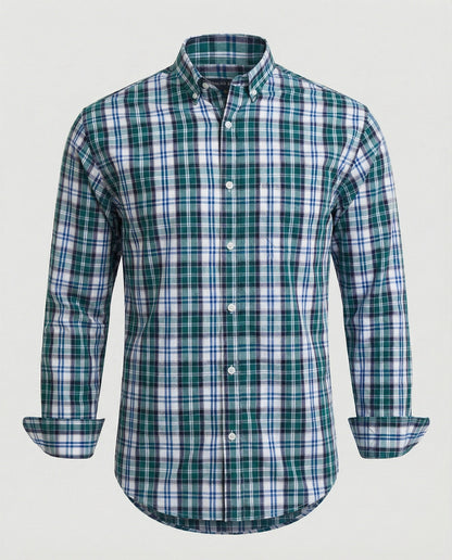 Herren Langarmhemd Flanell Kariert