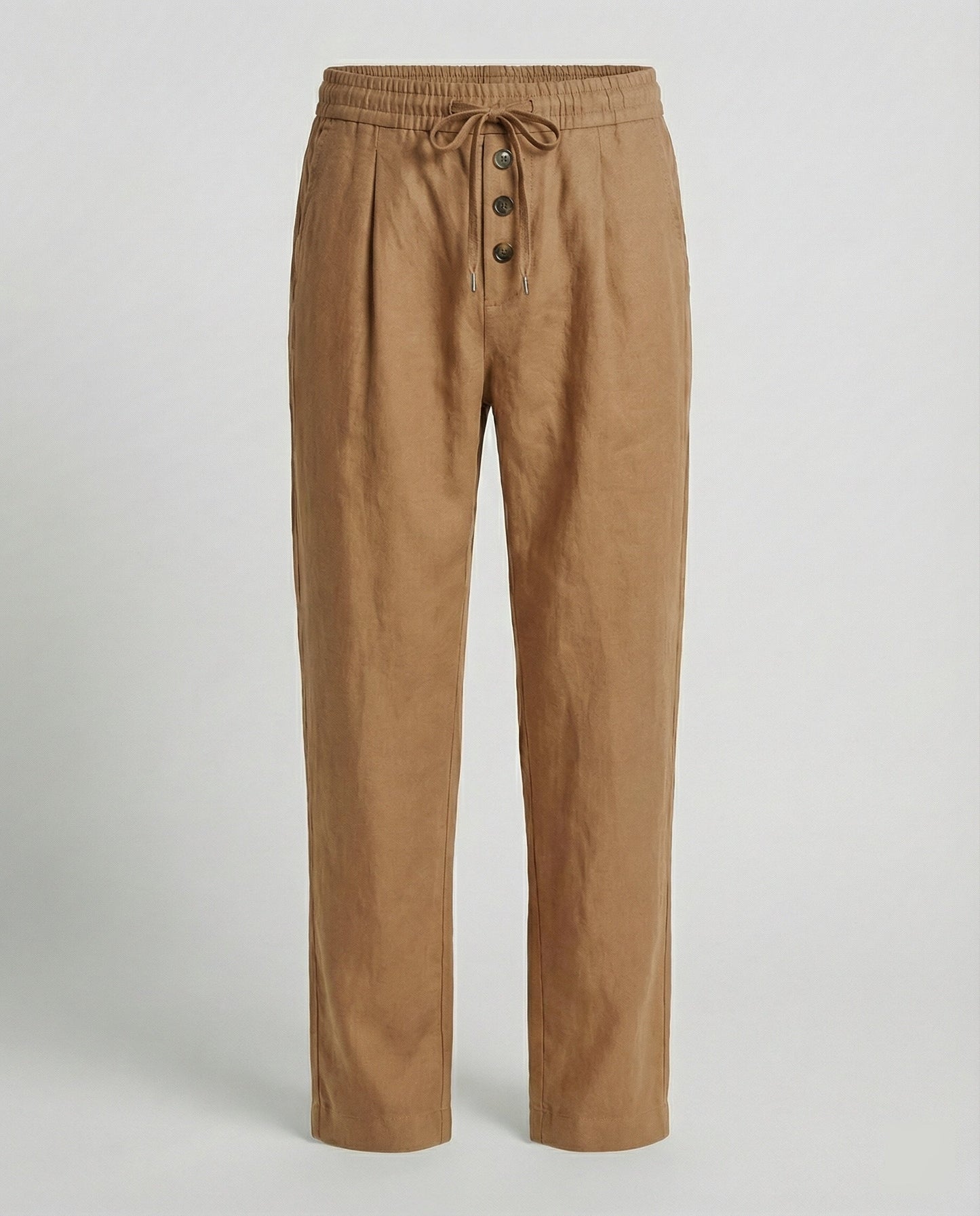 Herren Leinenhose Atmungsaktiv Leicht Beige