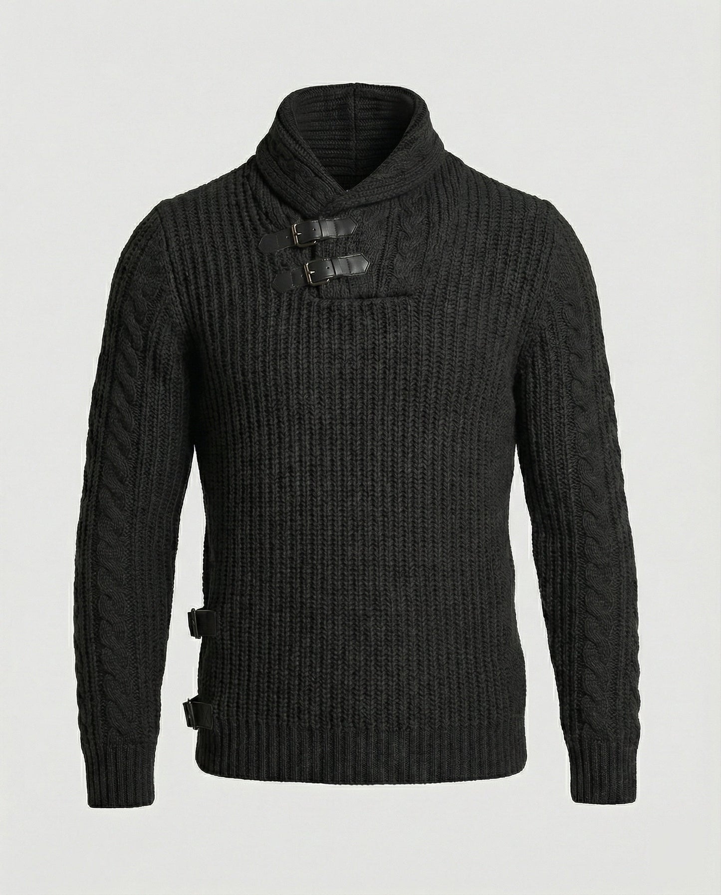Herren Asymmetrischer Strickpullover
