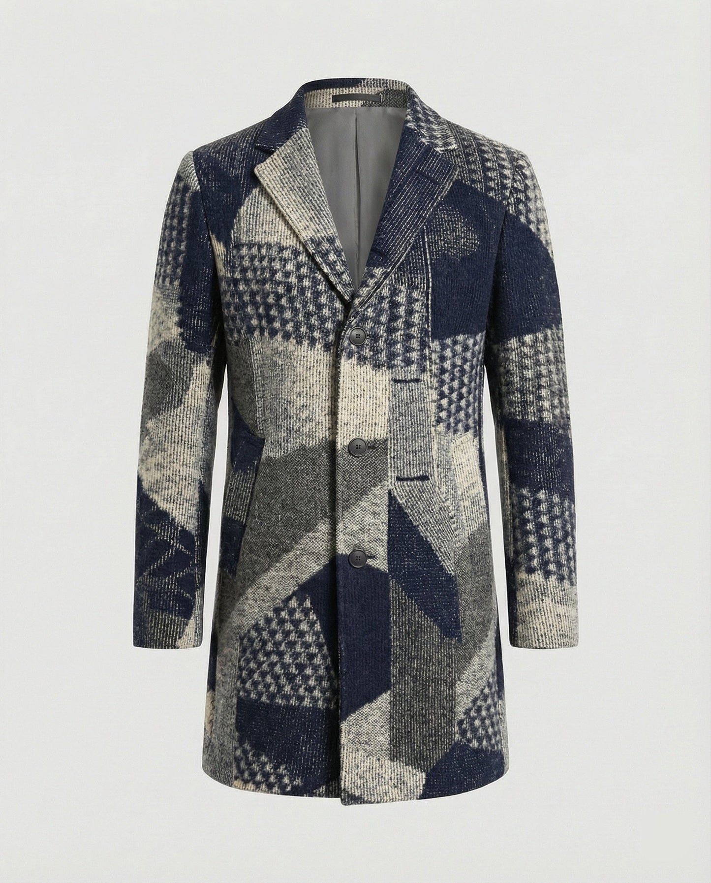 Herren Mantel Elegant Herbst Leder Braun