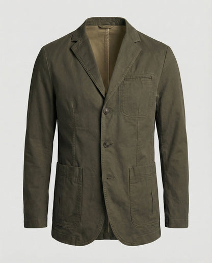 Herren Blazer Baumwolle Leger Blau - Eveloria